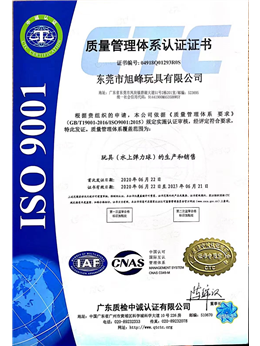 ISO质量管理证书